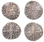 Edward I (1272-1307), New coinage, Pennies (2), both London, class 4e, three pellets on neck, second with pellet...