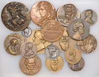 Miscellaneous, Johannes Brahms, 1897, a bronze medal by A. Hartig, 74mm, 148.82 (Niggl 392); Giuseppe Verdi, 1901, a...