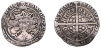 Edward IV (First reign, 1461-1470), Light coinage, Groat, York, class VII, mm. lis, quatrefoils by neck, fleurs on...