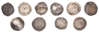 Charles I (1625-1649), Tower mint, Halfgroats (10), all Gp D [type 3a1], mm. anchor (over tun on obv.), no inner...