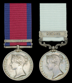 Pair: Major Thomas Frobisher, 5th Bengal Volunteers and Bengal European Regiment, who served at the capture of the...