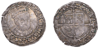 Henry VIII (1509-1547), Posthumous coinage, Groat, Tower, mm. grapple on rev. only, bust 5, Roman lettering, roses...
