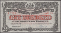 Belfast Banking Company Limited, £100, 9 November 1939, serial number A6293, manuscript Smyth signature, handling,...