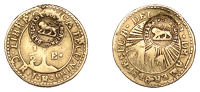 Costa Rica, First Republic, Half-Escudo, c. 1849-57, countermarked on a Half-Escudo, 1848cr-jb, San José (KM 80; KM...