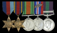 Five: Captain R. A. Deaves, Royal Signals

1939-45 Star; Burma Star; Defence and War Medals 1939-45, with M.I.D....
