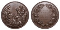 International Exhibition, South Kensington, London, 1862, a copper prize medal by L.C. Wyon after D. Maclise,...