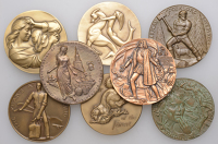 United States of America, Beyond the Sky and Beneath the Sea, 1967, a bronze medal by M.H. Coe for the Medallic Art...