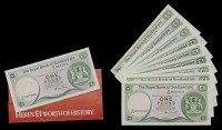 Royal Bank of Scotland Limited, £1 (3), 1972, 1979, and 1981, Burke signature, also Royal Bank of Scotland plc, £1...