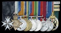 A most interesting Order of St. John group of nine awarded to Brigadier O. W. Nicholson, Royal Corps of Signals,...