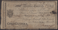 Bank of Limerick, for George Maunsell, John Kennedy and Robert Hedges Maunsell, 1 Guinea, 4 October 1819, serial...