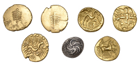 BRITISH IRON AGE, miscellaneous museum copies (7), various types, mostly uniface [lot]. Generally as made 	 £80-£100