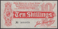 Treasury Series, John Bradbury, 10 Shillings, 14 August 1914, serial number A/15 664858, about very fine
EPM T9	...