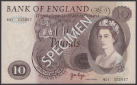 Bank of England, John B. Page, replacement £10 (2), 1971 and 1975, serial numbers M01 555857 and M17 102483, first...