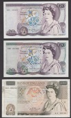 Bank of England, David H. F. Somerset, £20, March 1981, serial number E54 453301 and £20, serial number 32D...