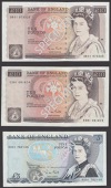 Bank of England, George M. Gill, £5, 1 March 1988, prefix RD01 (first run), also prefix SB05, £10 (2), prefix DR01...