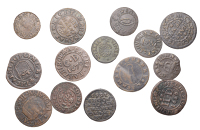DORSET, Dorchester, Borough Farthing, 1669 2.77g/12h (BW. 53-6); Poole, Mayor’s Farthing, 1667, 1.58g/9h (BW....
