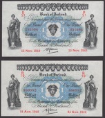 Bank of Ireland, £1, 14 July 1943, serial number B/21 357594, Adams signature, extremely fine 
PMI BA 96, Pick...