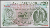 Bank of Ireland, replacement £20, ND (1985), serial number Z023714, Harrison signature, about uncirculated 
PMI BA...