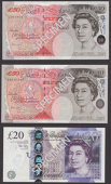 Bank of England, Andrew J. Bailey, £50 (2), August 2006, serial numbers L09 390570 and R62 079981, and £20, 13...