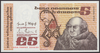 Central Bank of Ireland, replacement £5, 25 January 1984, serial number AAA706944, O’Cofaigh and Doyle...