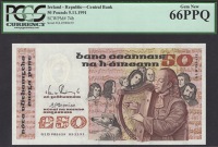 Central Bank of Ireland, £50, 5 November 1991, serial number GLD988459, Doyle and Cromien signatures, in PCGS...