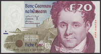 Central Bank of Ireland, replacement £20, 16 February 1999, serial number PPP238724, O’Conaill and Mullarkey...