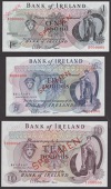 Bank of Ireland, a specimen set from the 1967 issue, comprising £1, serial number A000000, £5, serial number...