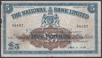 The National Bank Limited, £5, 6 May 1929, serial number 36897, Green signature, minor paper damage to left margin,...
