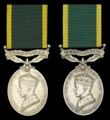 Efficiency Medal, G.VI.R. (2) 1st issue, Territorial (Lt. N. E. Francis. R. Sigs.); 2nd issue, Territorial (Lt. C....