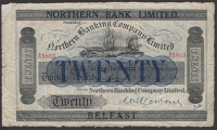 Northern Bank Limited, £20, 20 October 1921, serial number A1863, Cowan signature, blue-black overprint on...