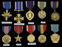 United States of America, Navy Distinguished Service Cross; Air Force Distinguished Flying Cross; Purple Heart;...