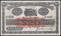 Provincial Bank of Ireland Ltd, £20, 20 November 1944, serial number N5238, Kennedy signature, an attractive and...