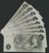 Bank of England, Jasper Q. Hollom, a group of £1 (9), 1963, including multiple replacement notes, prefixes M74,...