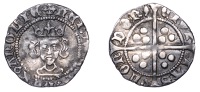 Henry VI (First reign, 1422-1461), Rosette-Mascle/Pinecone-Mascle mule, Penny, London, mm. cross III, rosette after...