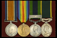 Four: Lieutenant A. R. Stewart, Indian Army, attached Leinster Regiment

British War and Victory Medals...
