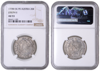 Hungary, Maria Theresa, 20 Krajczár or Kreuzers, 1778 sk-pd b, Kremnica (ÉH 1242; Huszar 1702; KM 390). An...