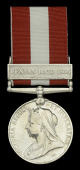 Canada General Service 1866-70, 1 clasp, Fenian Raid 1866, clasp facing re-affixed to carriage (Pte. John Scott,...