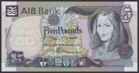 Allied Irish Banks, a proof for an unadopted £5 trial note, ND (1986), no serial number, Scanlan signature, with...