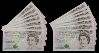Bank of England, Graham E. A. Kentfield, £5 (7), 25 November 1991, prefixes R01 (2), S01, and U47 (3), also £5...