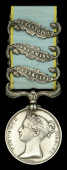 The Crimea medal awarded to Private Alfred Locke, 1st Royal Dragoons, a probable Heavy Brigade charger at...