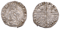 Anglo-Gallic, Edward the Black Prince, Hardi d’argent, Poitiers, lis in first and fourth quarters, 1.04g/(E 205b;...