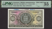 States of Guernsey, a printer’s archival specimen £1, ND (1969), serial number range B600001 to C100000,...