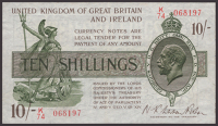 Treasury Series, Warren Fisher, 10 Shillings, 6 November 1922, serial number K/74 068197, good very fine to about...