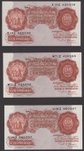Bank of England, Percival S. Beale, 10 Shillings, 17 March 1950, prefixes X19Z, W71Z, U06Z, Z59Z, and Y63Z,...