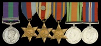Six: Private E. V. Bryan, South Staffordshire Regiment

General Service 1918-62, 1 clasp, Palestine (4914190 Pte....