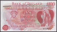 Bank of Ireland, £100, 1983, serial number A039477, O’Neill signature, fresh and original, uncirculated and...