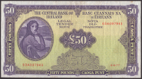 Central Bank of Ireland, £50, 4 April 1977, serial number 03A 097943, Murray and O’Murchu signatures, original...