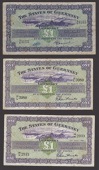 States of Guernsey, £1 (5), 1 August 1945, 1 March 1963 and 1 June 1963 (3), also 10 Shillings, 1 January 1961,...