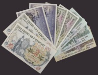 States of Guernsey, £10 (2), ND (1975), serial numbers A007169 and A466126, Hodder signature, £1 (2), 1978, serial...
