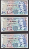States of Guernsey, £10 (4), ND (1996), serial numbers A586692-3 and C242734-5, Trestain signature, uncirculated (4...